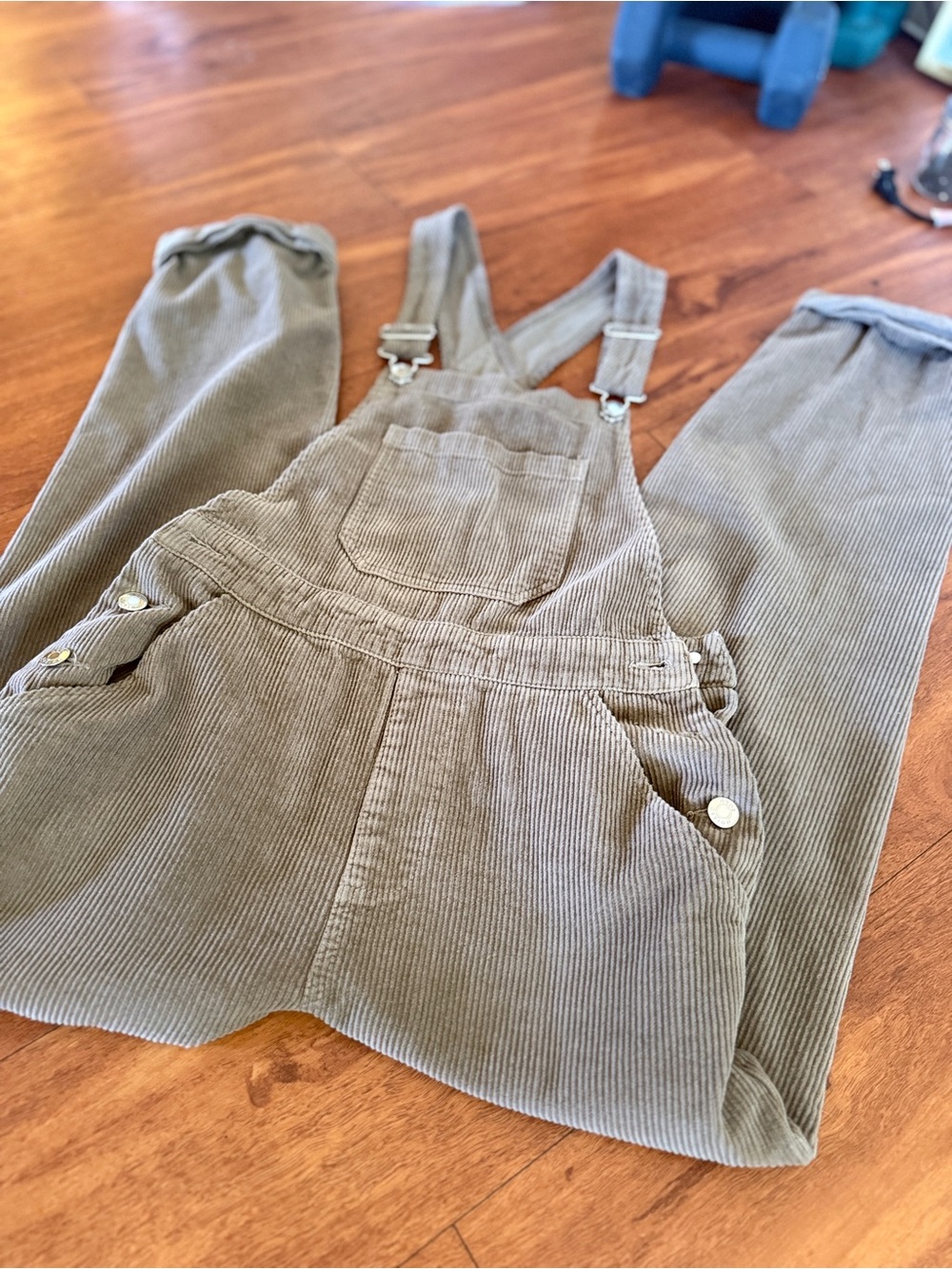 ASOS Corduroy Olive Green Overalls for Women